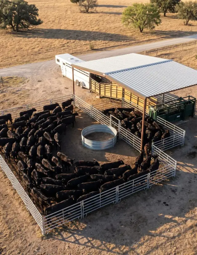 Aerial view of the finished S02 corral