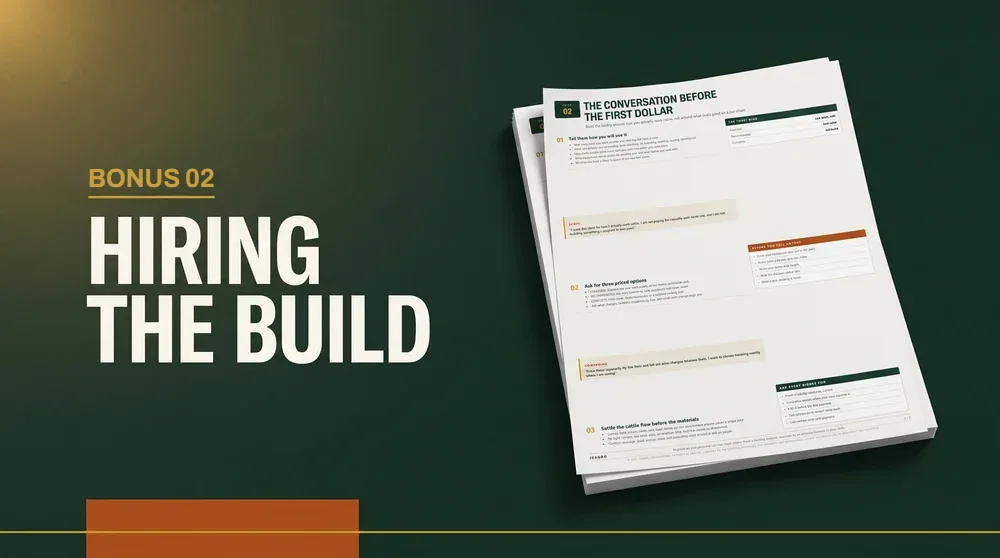 Hiring the Build bonus cover, scope and bids guide