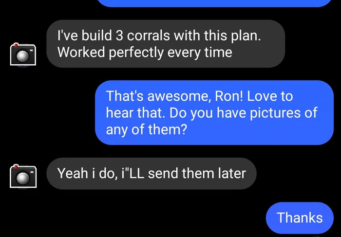 Message from a buyer: built three corrals with this plan, worked perfectly every time